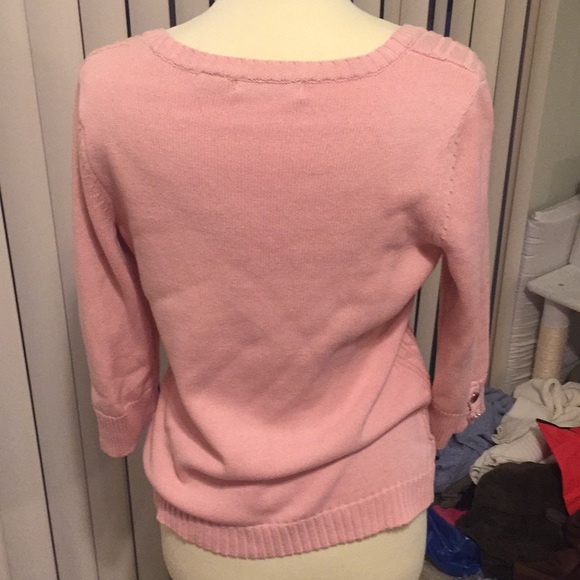 Liz Claiborne Pink Sweater Blouse - Picture 2 of 6